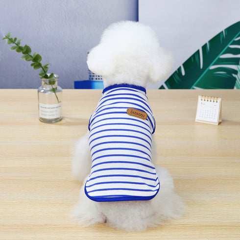 Colorful Dog Vest Dog Striped T-Shirt