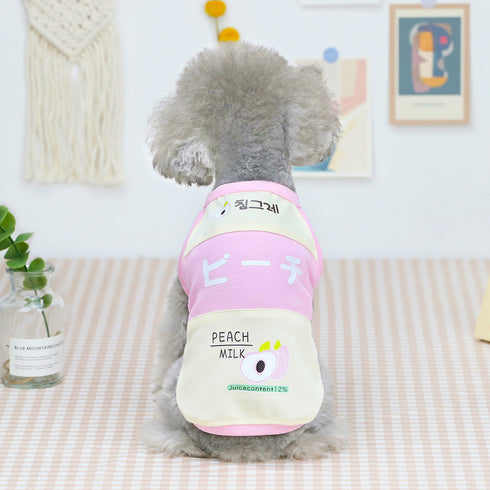 Summer T Shirt Dog Clothes Fruits Costume