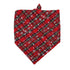 Plaid Snowflake Christmas Dog Scarf