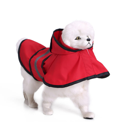 Fashion Pet Dog Reflective Raincoat with Hood
