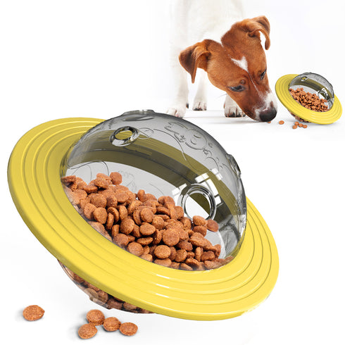 Dog UFO Treat Toys Food Dispensing IQ Chasing