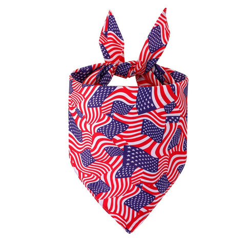 Washable Bandana American Flag Bibs