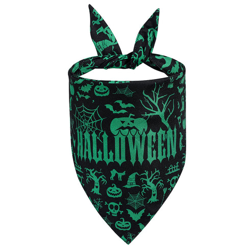 Dog Bandana Pumpkin Ghost Scarf