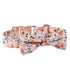 Floral Print Dog Collar with Bow Tie