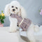 Dog Plaid Dresses Puppy Skirt with Leash