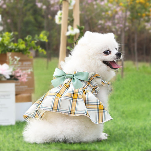 Cute Pet Summer Bow Wedding Dress