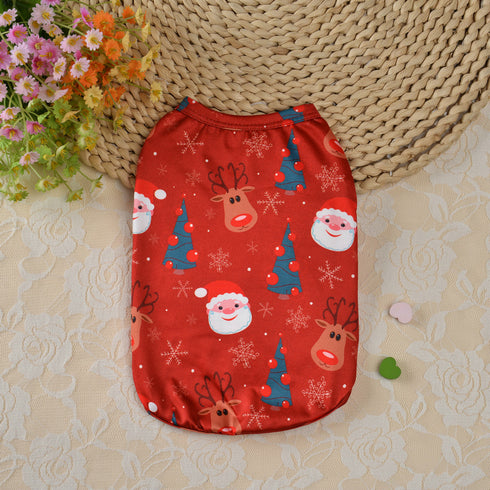 Christmas Pet Vest Shirt Dog Apparel Clothes