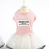 Striped Mesh Dog Dress Princess Skirt