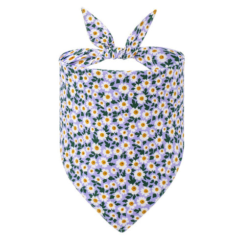 Summer Flowers Pattern Dog Bandana Scarf