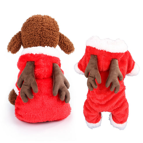 Pet Elk Christmas Costumes Dog Clothes