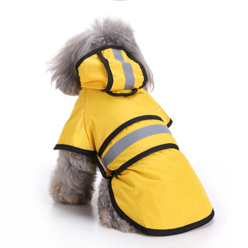 Fashion Pet Dog Reflective Raincoat with Hood
