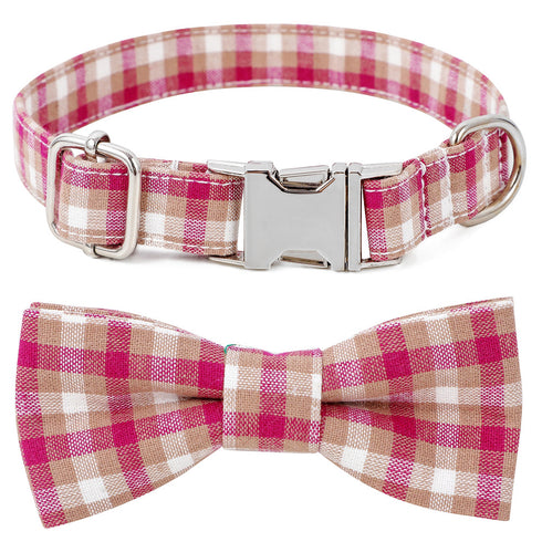 Cute Plaid Collar Pet Gift for Dogs