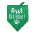 Dog First Birthday Bandana Triangle Bibs