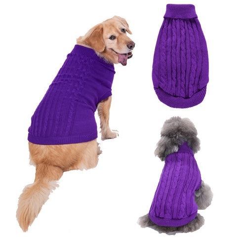 Pet Winter Clothes Classic Dog Blank Sweater