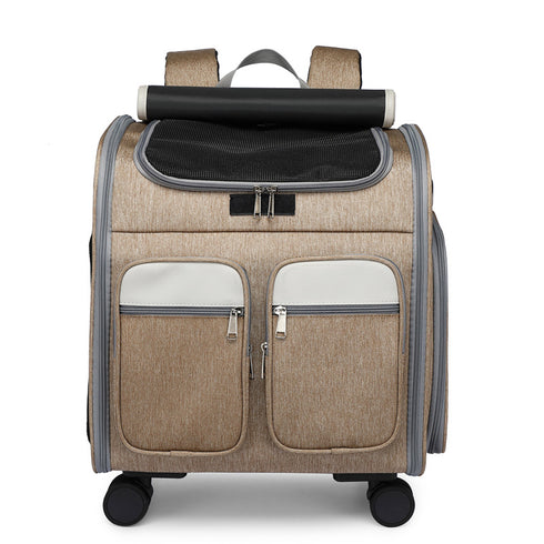 Pet Carrier Backpack with Wheels