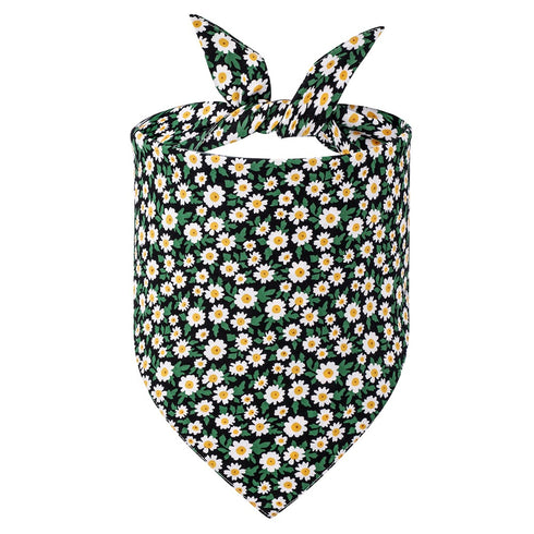 Summer Flowers Pattern Dog Bandana Scarf