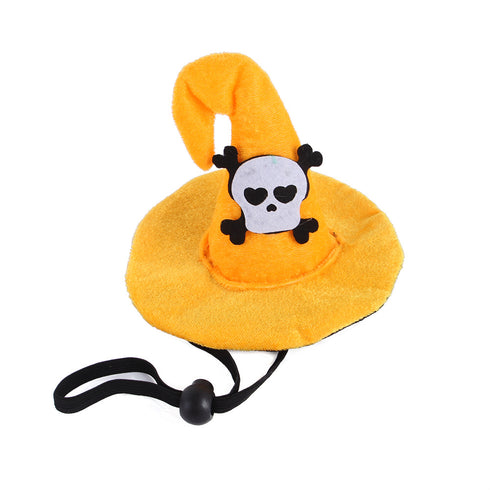 Halloween Cat Bat Skeleton Yellow Hat
