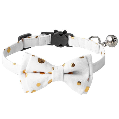 Cat Dot Collar Cute Bow Tie and Bell for Kitty