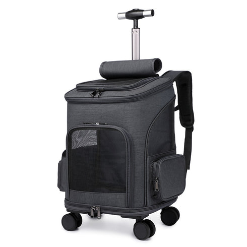 Cat Carrier Travel Rolling Backpack