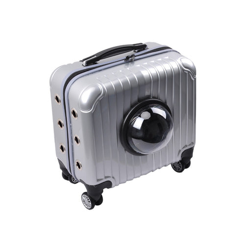 Space Capsule Pet Bubble Carrier Kitty Rolling Bag