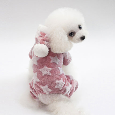 Pet Jumpsuit Dogs Star Flannel Pajamas