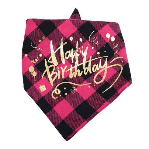 Dog Bandana Happy Birthday Pet Scarf