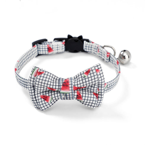 Fruit Cat Collar Cute Bow Tie and Bell