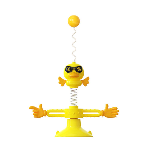 Cat Spring Interactive Chasing Feather Toys