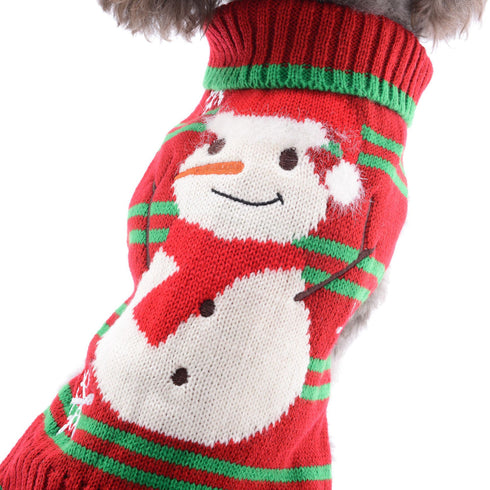 Dog Sweater Christmas Cat Winter Warm Clothes