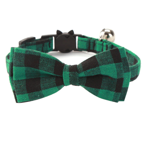 Classic Plaid Bowtie Cat Collars