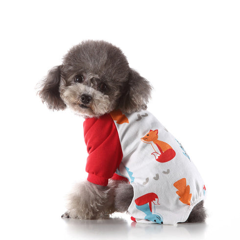 Puppy Clothes Soft Dog Pajamas Pet Jumpsuits