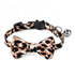 Adjustable Leopard Cat Collars with Bow Tie