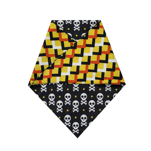 Dog Bandana with Pumpkin Bat Ghost Pattern
