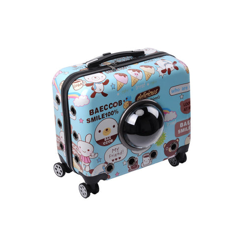 Space Capsule Pet Bubble Carrier Kitty Rolling Bag