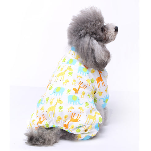Soft Dog Pajamas Dog Apparel Jumpsuit
