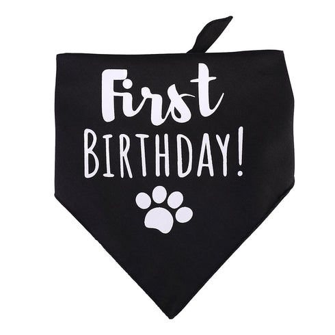 Dog First Birthday Bandana Triangle Bibs