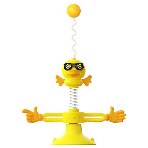 Cat Spring Interactive Chasing Feather Toys