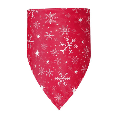 Snowflake Christmas Pet Triangle Scarf