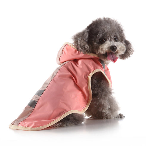 Fashion Pet Dog Reflective Raincoat with Hood