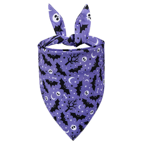 Dog Bandana Pumpkin Ghost Scarf