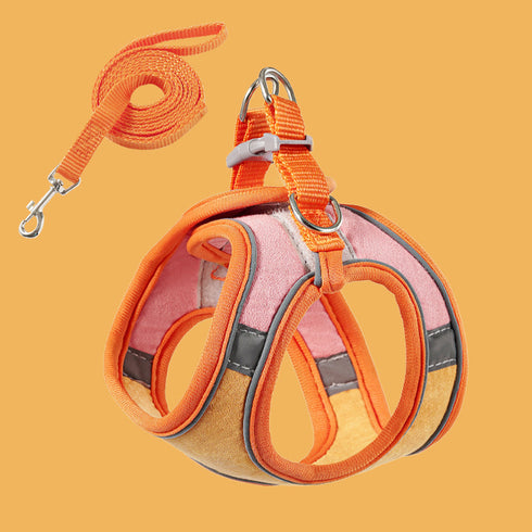 Reflective Cat Breathable Body Harnesses and Leash set