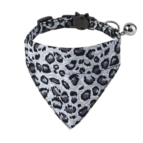 Adjustable Leopard Cat Collars with Bow Tie
