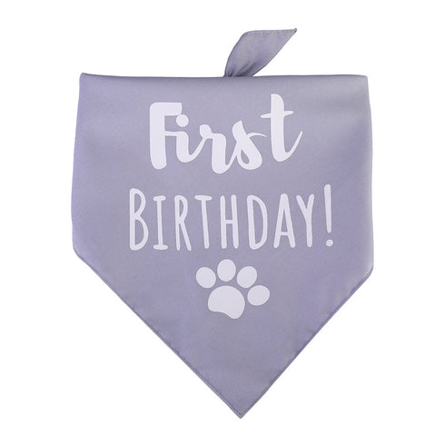 Dog First Birthday Bandana Triangle Bibs