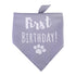 Dog First Birthday Bandana Triangle Bibs
