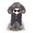 Dog Wedding Shirt Formal Tuxedo with Black Tie