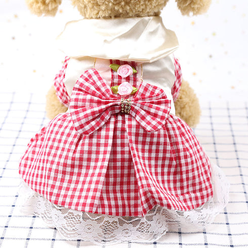 Bow Lace Tutu Skirt Doggie Dress