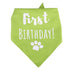 Dog First Birthday Bandana Triangle Bibs