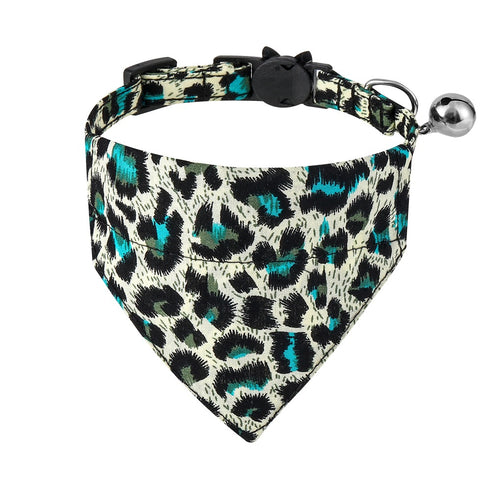 Adjustable Leopard Cat Collars with Bow Tie