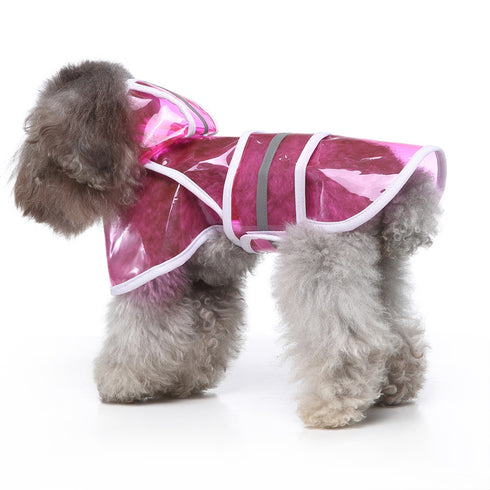Fashion Pet Dog Reflective Raincoat with Hood