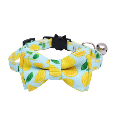Fruit Cat Collar Cute Bow Tie and Bell